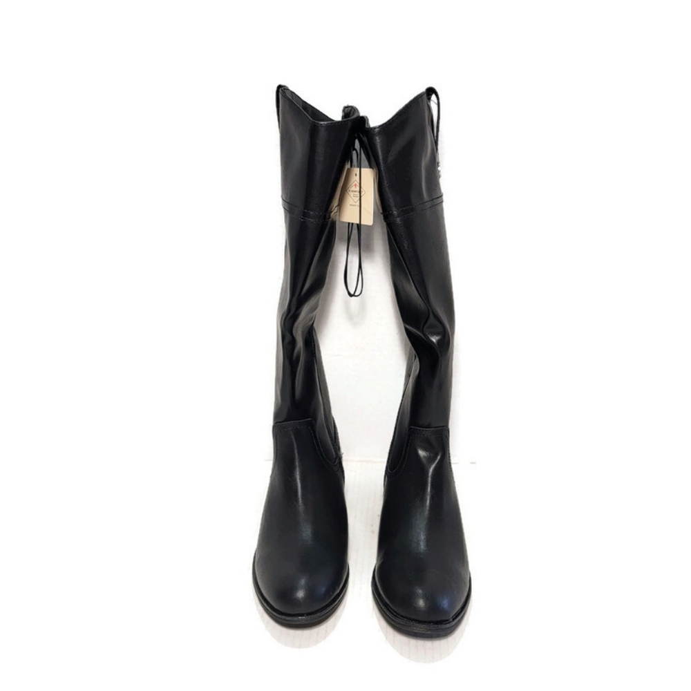 St. John's Bay SJB Delwood Women's Black Block Heel Deer Riding Boots